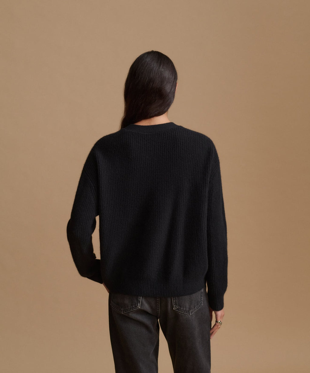 Cropped Cashmere Cocoon Cardigan