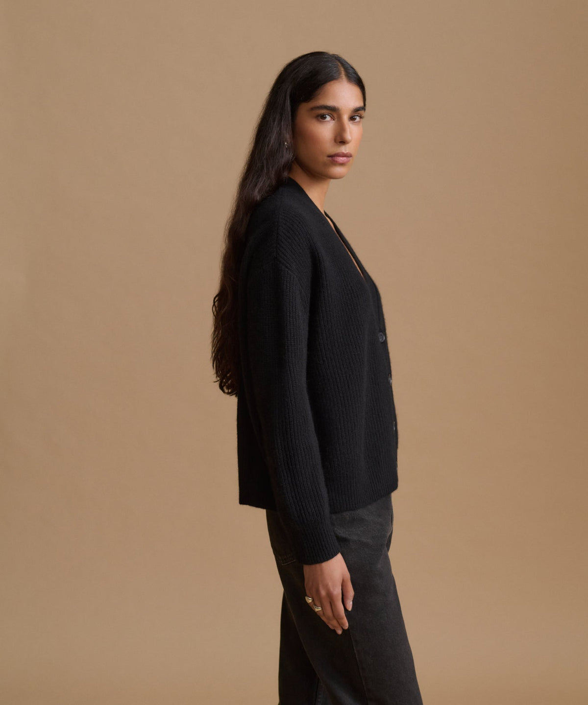 Cropped Cashmere Cocoon Cardigan