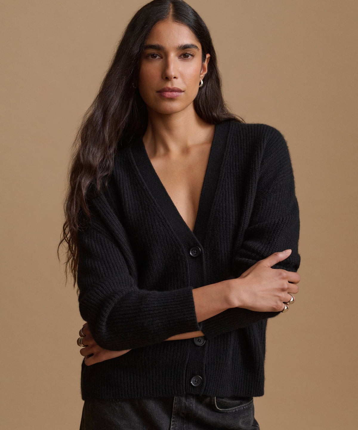 Cropped Cashmere Cocoon Cardigan