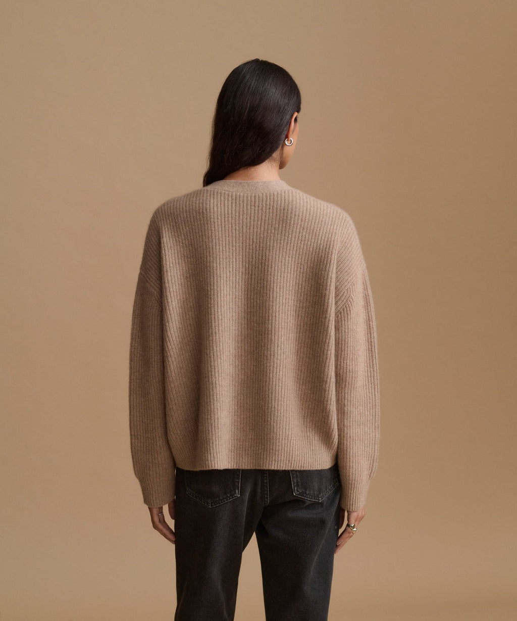 Cropped Cashmere Cocoon Cardigan