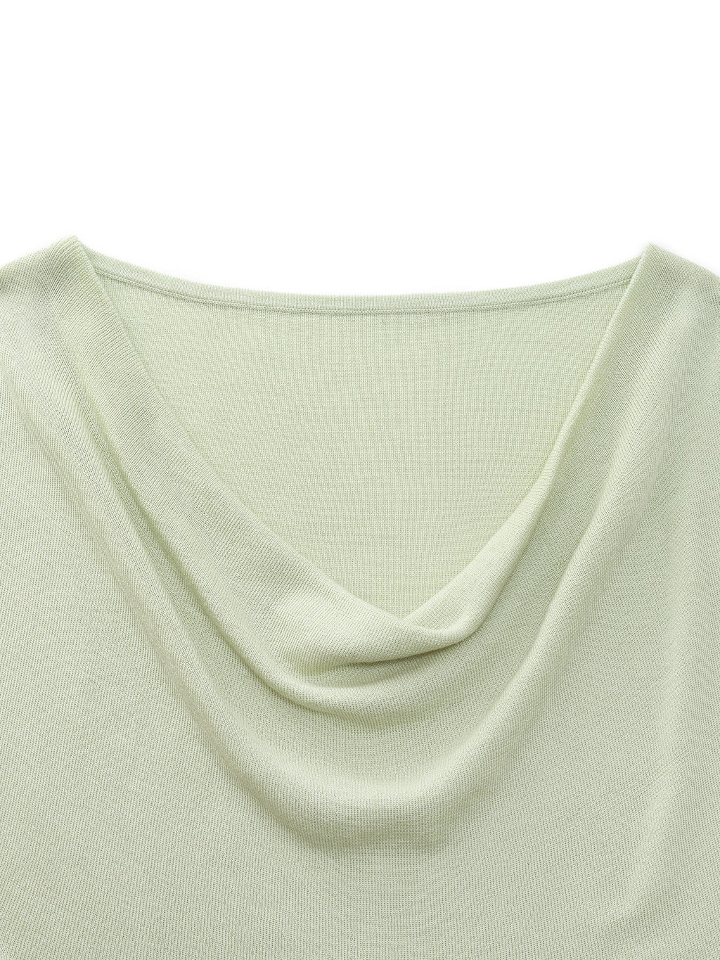 Tencel Mulberry Silk Cowl Neck Women Cap Sleeve Knit Top