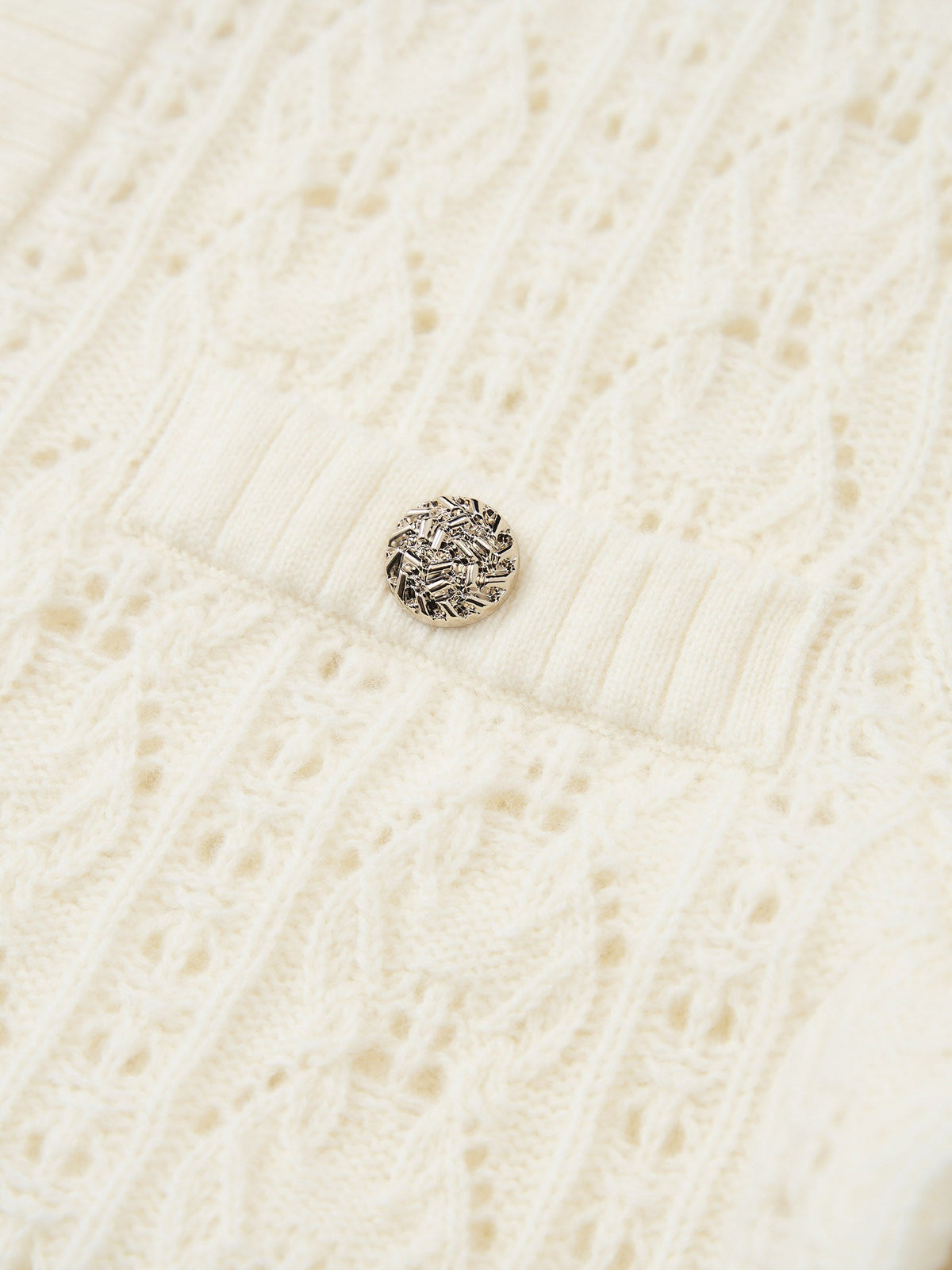 100% Wool Open Knit Women Cardigan