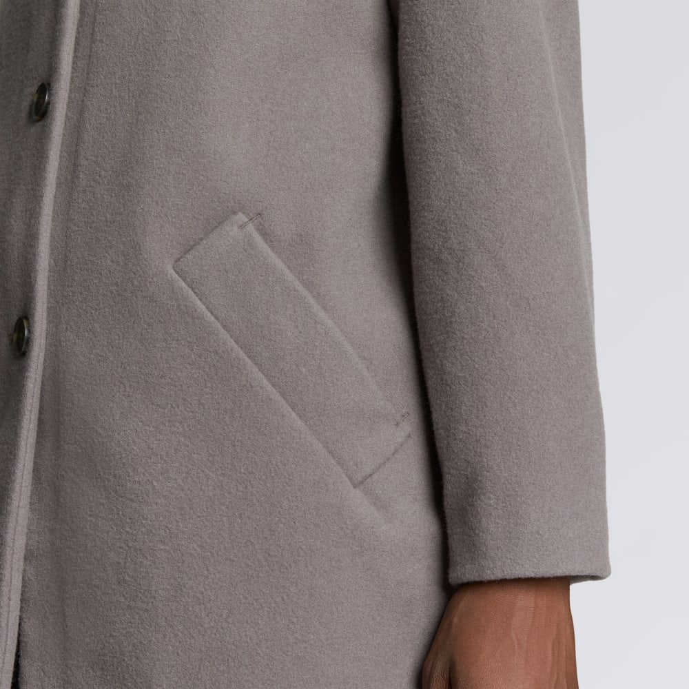 The Italian ReWool? Cocoon Coat | Taupe Grey