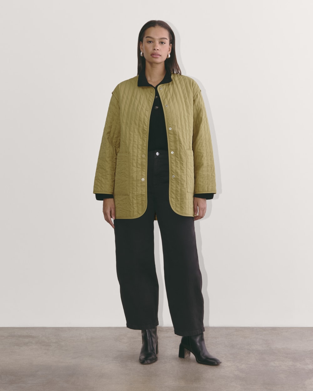 The Midi Quilted Liner | Fennel Seed