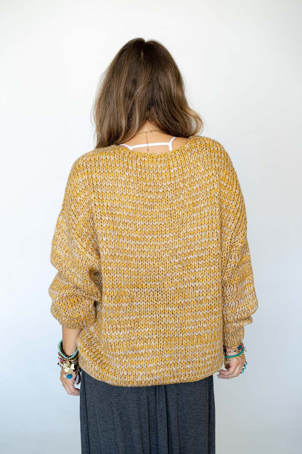 Keep It Cozy Chunky Knit Sweater - Mustard