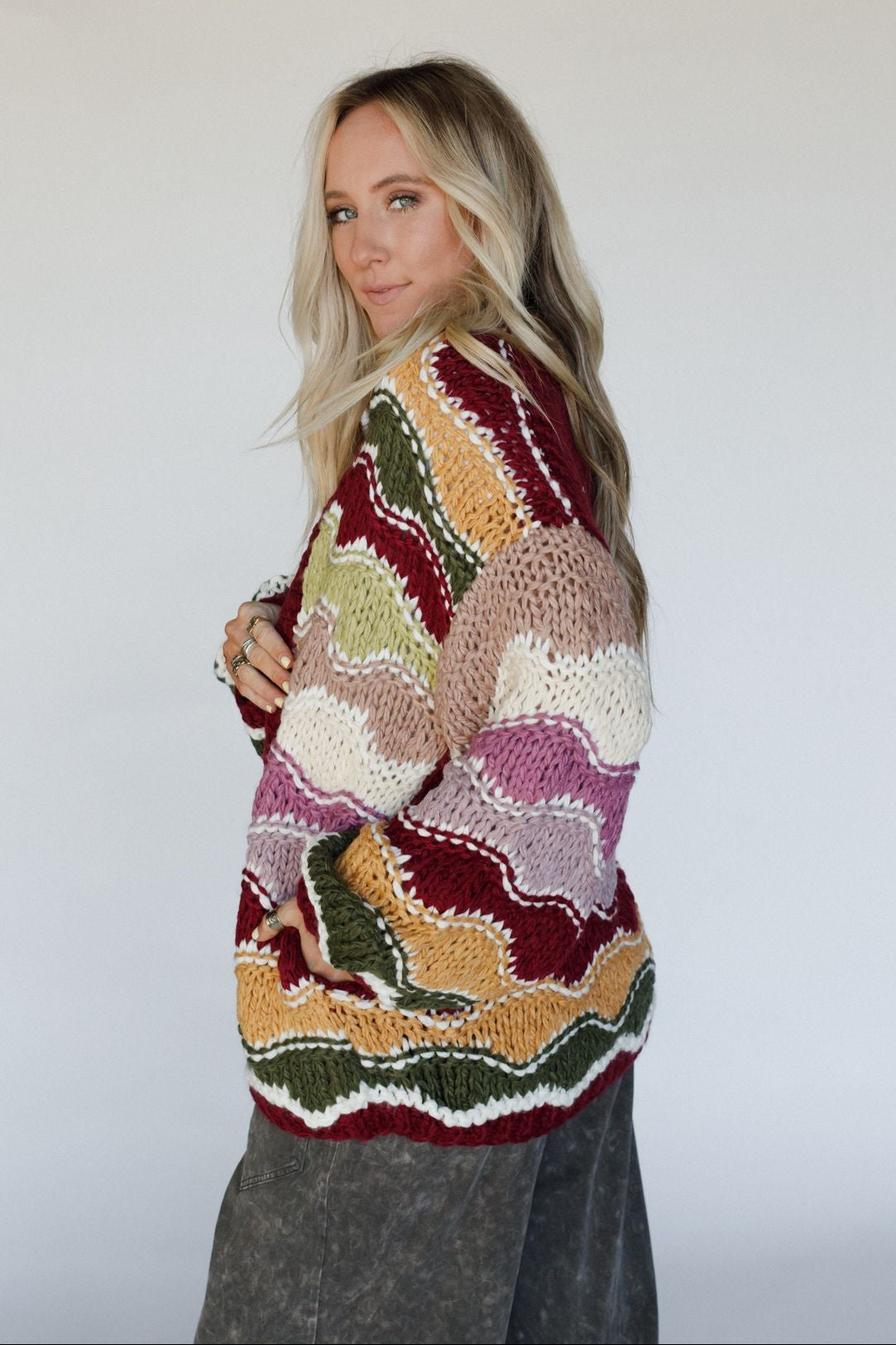 Chasing Harmony Cardigan - Plum - Pre Order